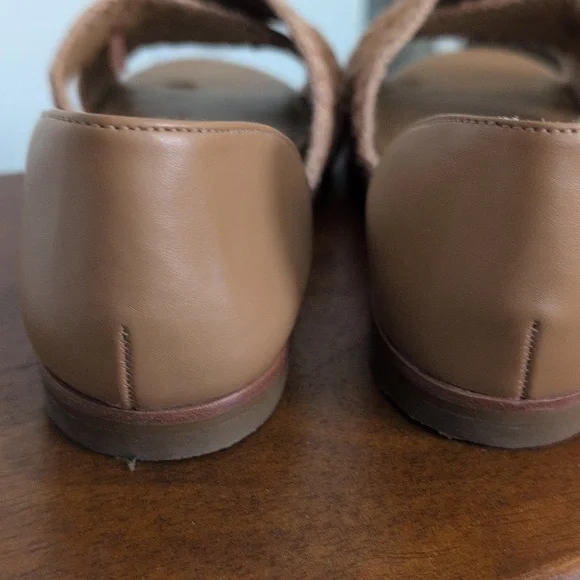 Jack Rogers Lindsey Tan Cut Out Suede Women's Flats Suze 38 - Picture 8 of 8